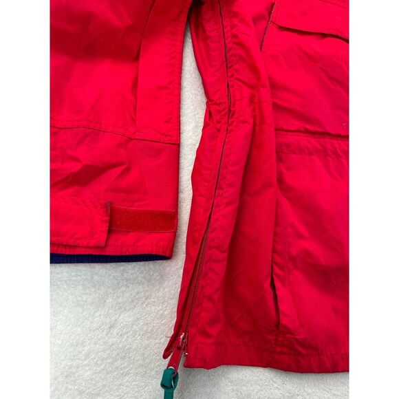 Columbia Sportswear 1/4 Zip Hooded Pullover Men L Red Ski Windbreaker VTG - Picture 9 of 15